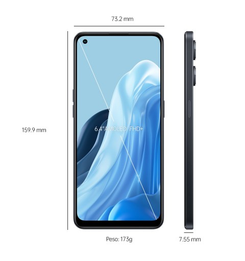OPPO Reno 8 Lite 16.3 cm (6.43") Dual SIM Android 11 5G USB Type-C 8 GB 128 GB 4500 mAh Black