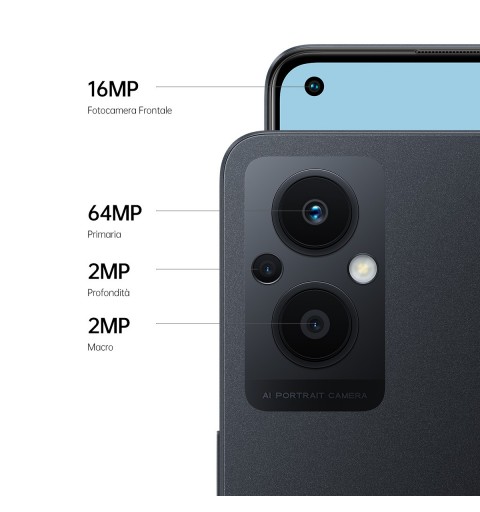 OPPO Reno 8 Lite 16.3 cm (6.43") Dual SIM Android 11 5G USB Type-C 8 GB 128 GB 4500 mAh Black