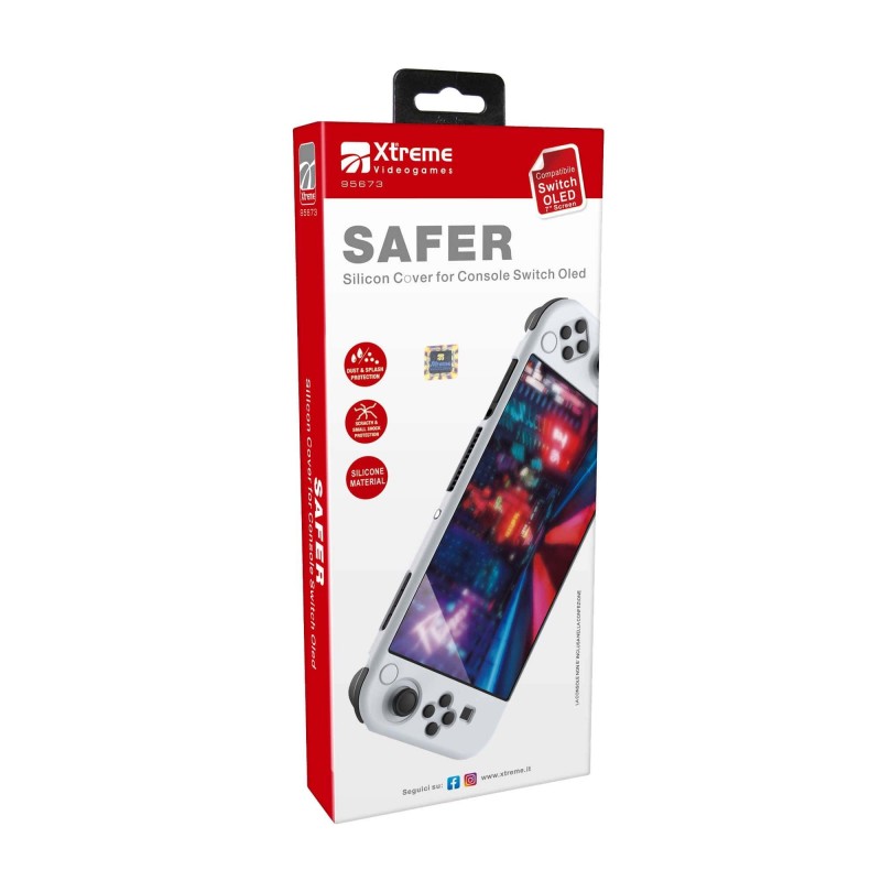 Xtreme 95673 Housse de protection pour console de jeux portable Nintendo Silicone Blanc