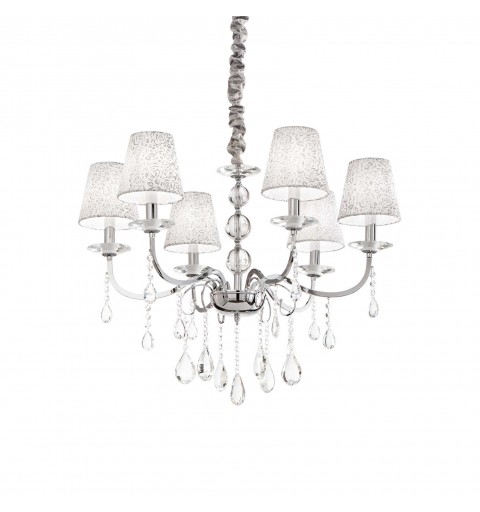 Ideal Lux PANTHEON SP6 CROMO Mod. Lampada A Sospensione 6 Luci