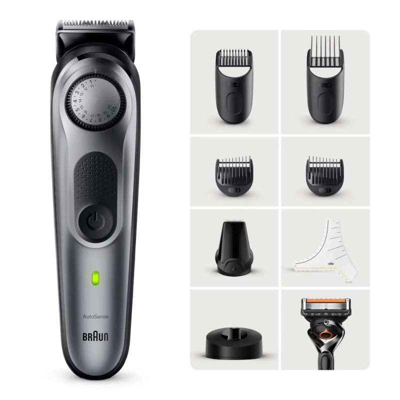 Braun BeardTrimmer 7 BT7420 regolabarba Argento