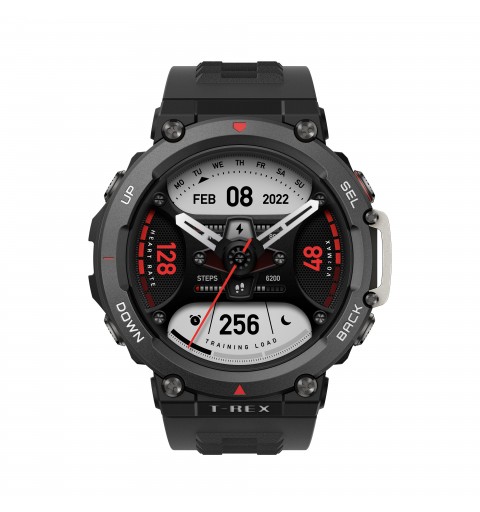 Amazfit T-Rex 2 3.53 cm (1.39") AMOLED 47 mm Black GPS (satellite)
