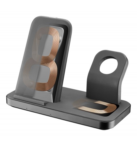 Cellularline TRIO WIRELESS CHARGER Supporto di ricarica wireless 3in1 per dispositivi Apple Nero