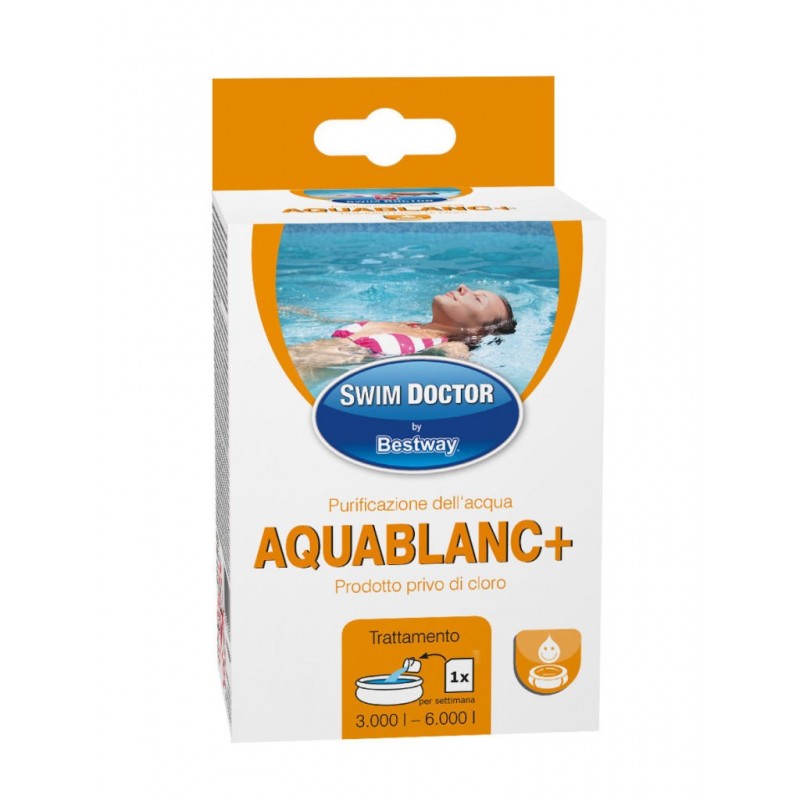 Bestway Aquablanc con 5 bustine di purificatore per piscine da 3000 - 6000 L