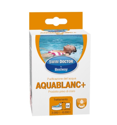 Bestway Aquablanc con 5 bustine di purificatore per piscine da 3000 - 6000 L