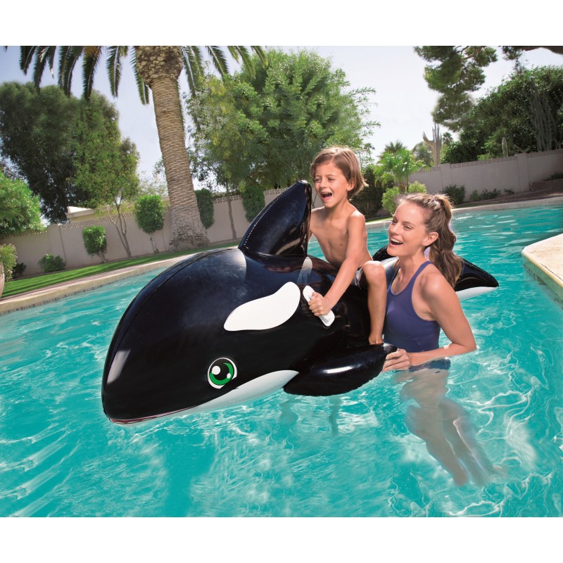 Bestway 41009 flotador para piscina y playa Negro, Blanco Estampado Vinilo Colchoneta