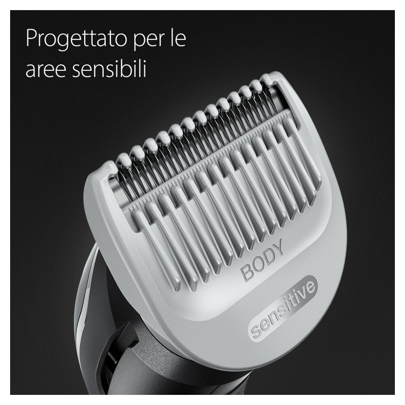 Braun Depilatore Corpo Series 5 5360, Rifinitore Corpo da Uomo, per Radere Petto, Ascelle, Inguine e Molto Altro, Pettini