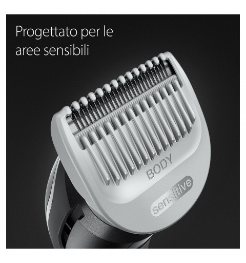 Braun Depilatore Corpo Series 5 5360, Rifinitore Corpo da Uomo, per Radere Petto, Ascelle, Inguine e Molto Altro, Pettini