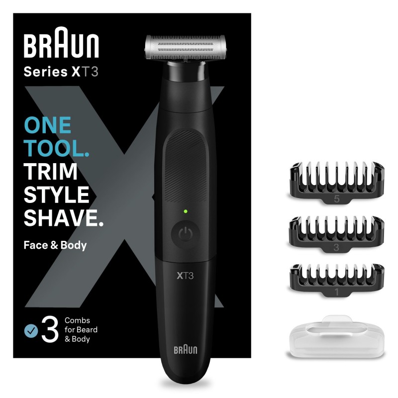 Braun Regolabarba Uomo e Rasoio Elettrico Barba Series X, Con