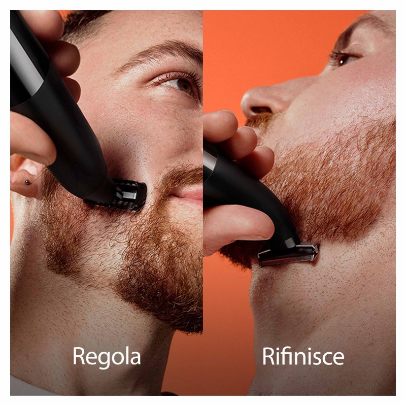 Braun Regolabarba Uomo e Rasoio Elettrico Barba Series X, Con Innovativa Lama 4D E Protezione SkinShield, Testina Flessibile A