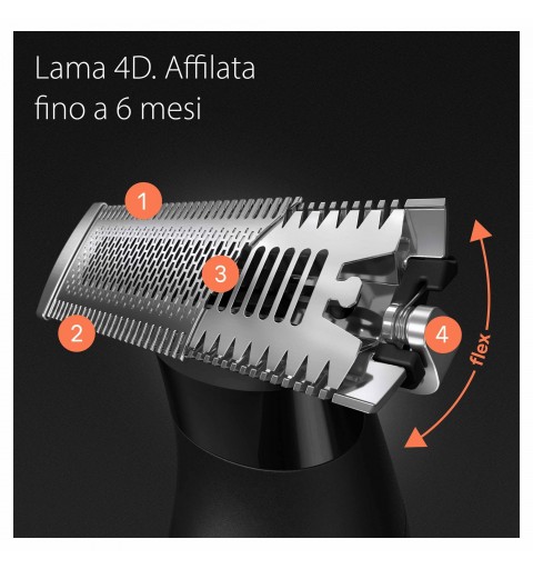 Braun Regolabarba Uomo e Rasoio Elettrico Barba Series X, Con Innovativa Lama 4D E Protezione SkinShield, Testina Flessibile A