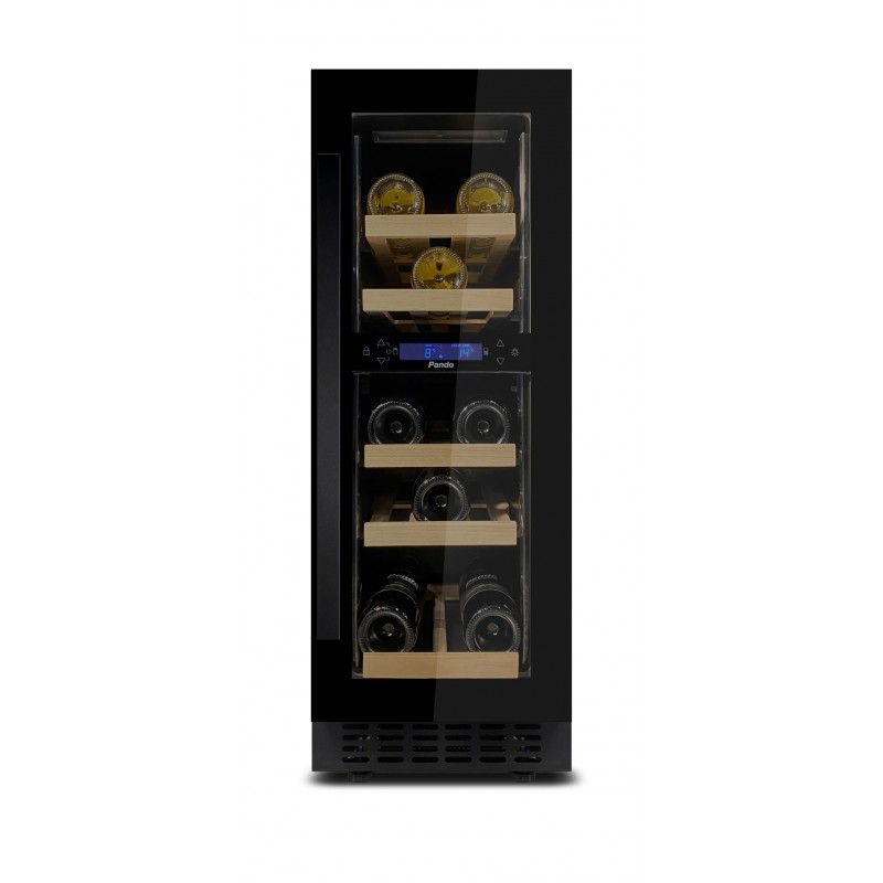 Pando PVZB 30-16 CRR wine cooler Compressor wine cooler Undercounter Black 16 bottle(s)