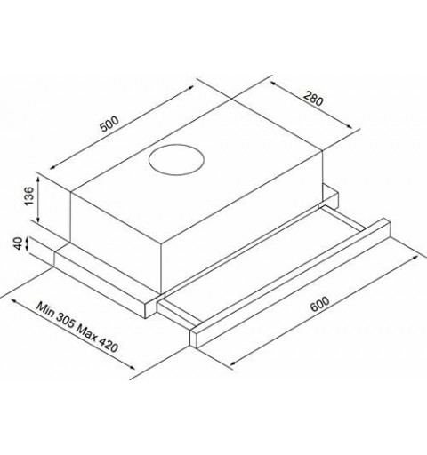 Silverline 1390 Semi built-in (pull out) Stainless steel 253 m³ h D