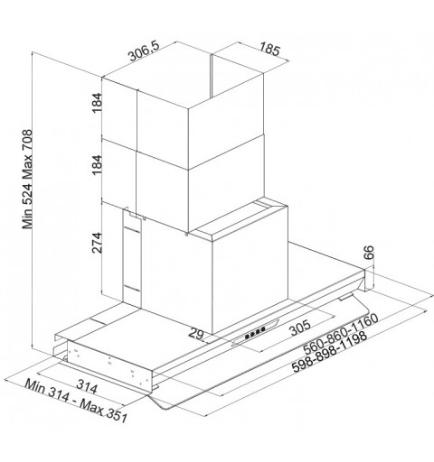 Silverline 3129 INSIDE 3 Built-in Stainless steel 620 m³ h A