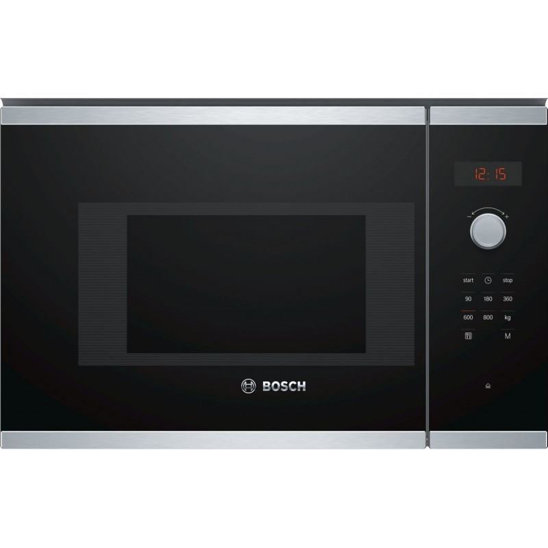 Bosch Serie 4 BFL523MS0 forno a microonde Da incasso Solo microonde 20 L 800 W Nero, Acciaio inossidabile