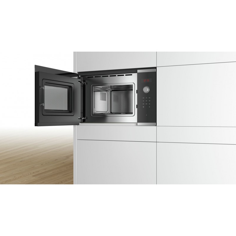 Bosch Serie 4 BFL523MS0 forno a microonde Da incasso Solo microonde 20 L 800 W Nero, Acciaio inossidabile