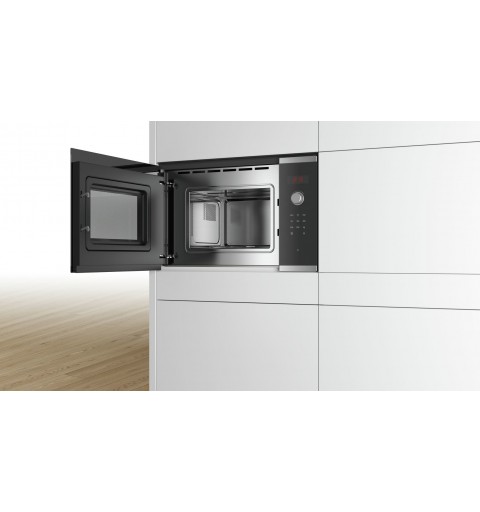 Bosch Serie 4 BFL523MS0 forno a microonde Da incasso Solo microonde 20 L 800 W Nero, Acciaio inossidabile