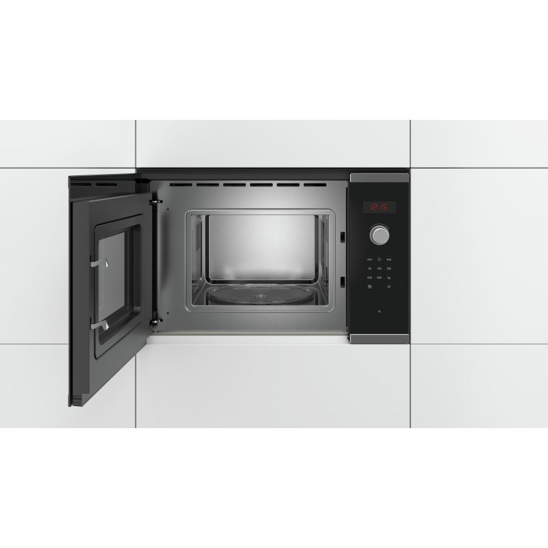 Bosch Serie 4 BFL523MS0 forno a microonde Da incasso Solo microonde 20 L 800 W Nero, Acciaio inossidabile