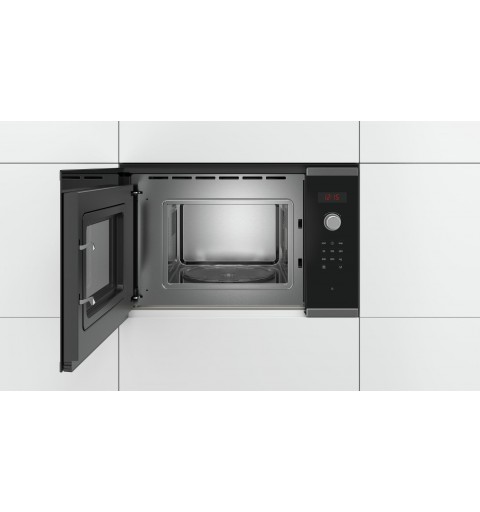 Bosch Serie 4 BFL523MS0 forno a microonde Da incasso Solo microonde 20 L 800 W Nero, Acciaio inossidabile