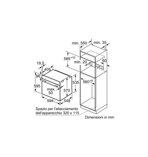 Bosch Serie 4 HBA514BR0 forno 71 L A Acciaio inossidabile