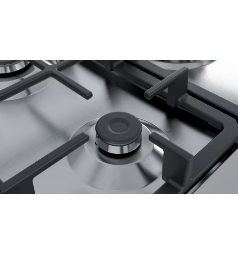 Bosch Serie 4 PGS7B5B90 plaque Acier inoxydable Intégré (placement) 75 cm Gaz 5 zone(s)