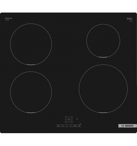 Bosch Serie 4 PUE611BB5D hobs Negro Integrado 59.2 cm Con placa de inducción 4 zona(s)