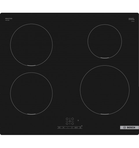 Bosch Serie 4 PUE611BB5D Kochfeld Schwarz Integriert 59.2 cm Zonen-Induktionskochfeld 4 Zone(n)