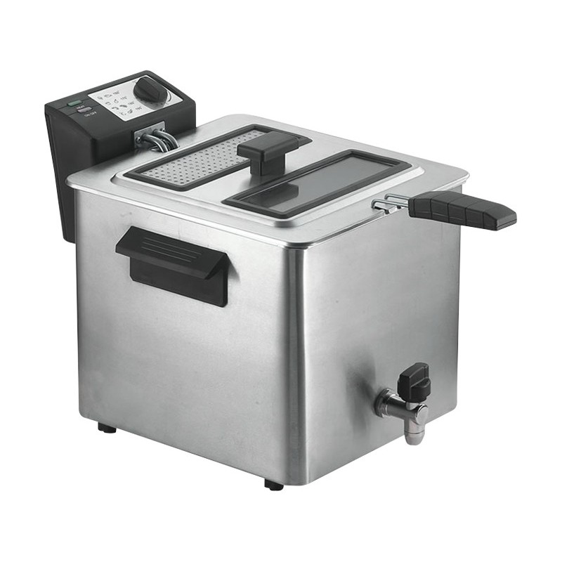 RGV FRY TYPE 8 N Single 8 L 3000 W Deep fryer Black, Stainless steel