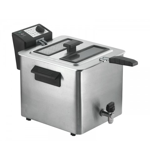 RGV FRY TYPE 8 N Singolo 8 L 3000 W Friggitrice Nero, Acciaio inossidabile