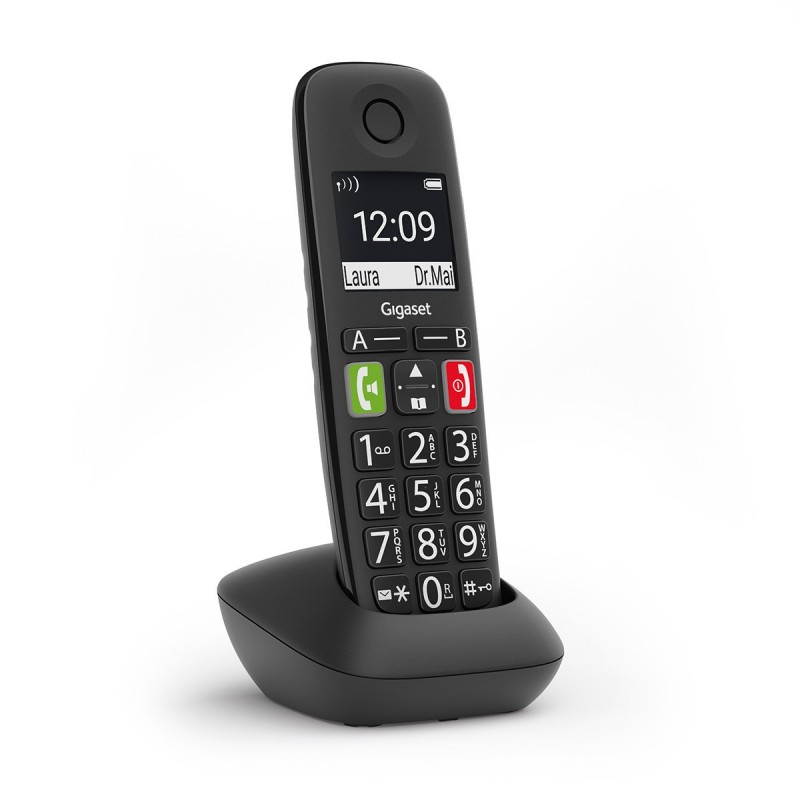 Gigaset E290HX Téléphone analog dect Identification de l'appelant Noir