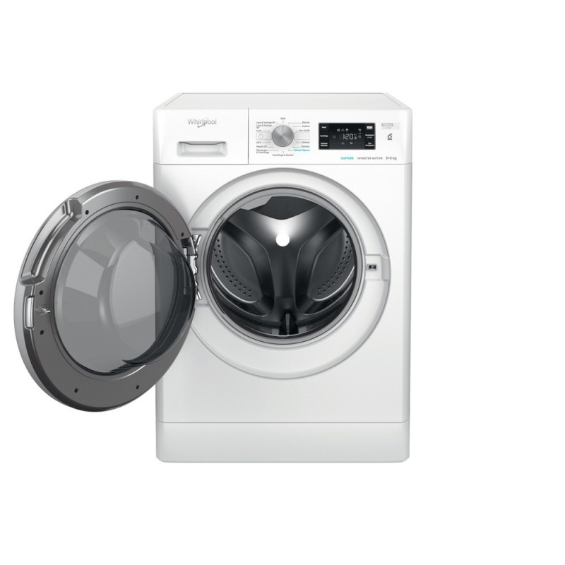 Whirlpool FFWDB 96436 SV IT lavadora-secadora Independiente Carga frontal Blanco D