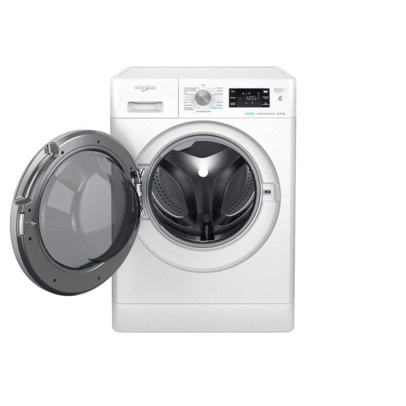 Whirlpool FFWDB 96436 SV IT machine à laver avec sèche linge Autoportante Charge avant Blanc D