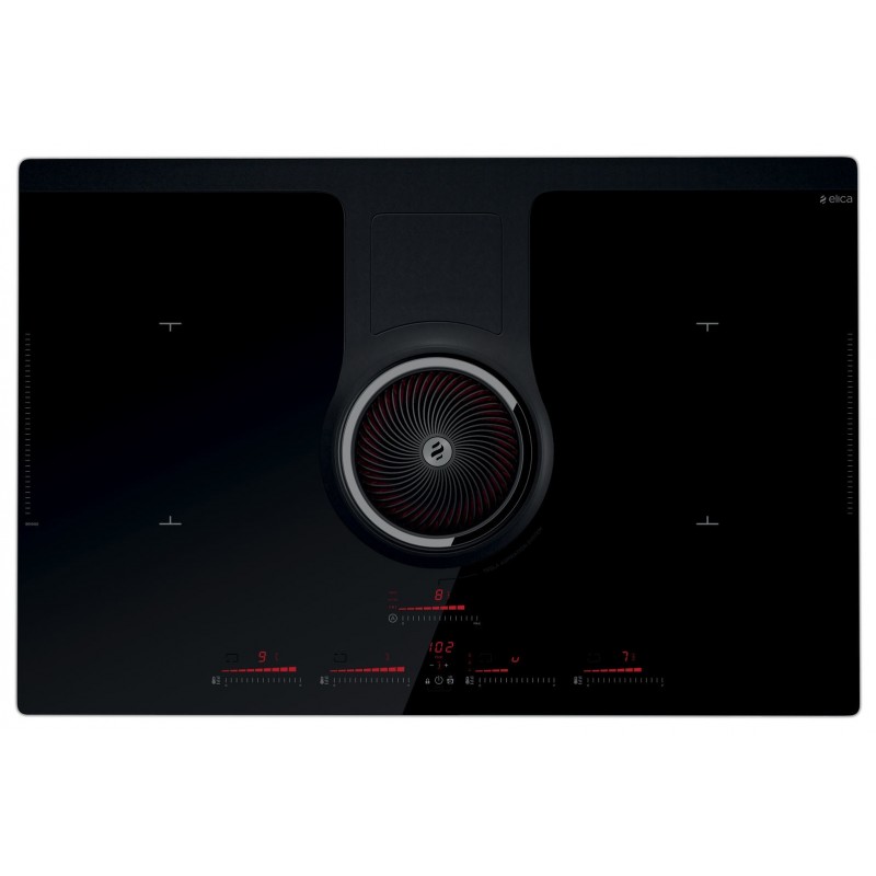 Elica NIKOLATESLA BL F 83 Black Built-in 83 cm Zone induction hob 4 zone(s)