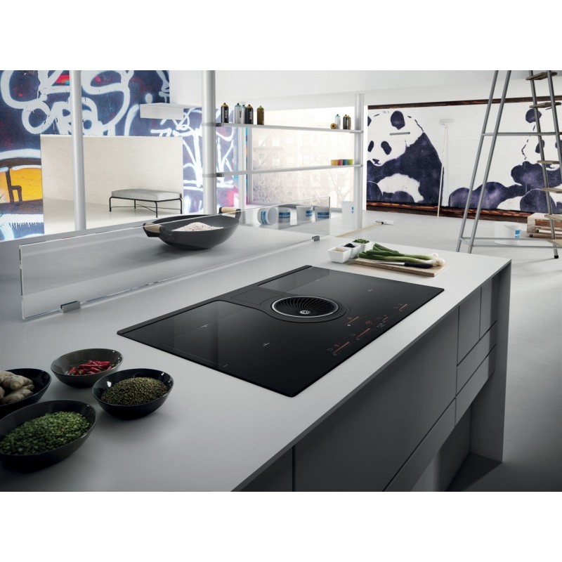 Elica NIKOLATESLA BL F 83 Black Built-in 83 cm Zone induction hob 4 zone(s)