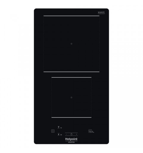 Hotpoint HQ 0930S NE Black Built-in 29 cm Zone induction hob 2 zone(s)