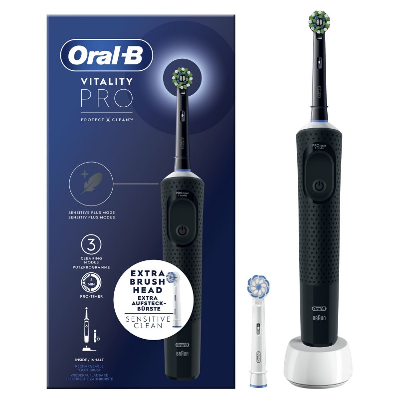 Oral-B Vitality Pro Erwachsener Rotierende-vibrierende Zahnbürste Schwarz