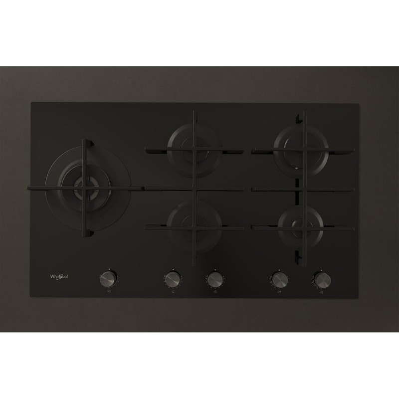 Whirlpool GOWL 958 NB hob Black Built-in 86 cm Gas 5 zone(s)