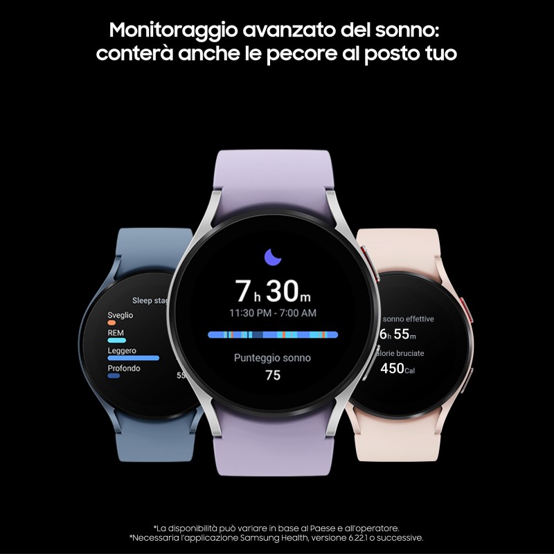 Samsung Galaxy Watch5 40mm Smartwatch Ghiera Touch in Alluminio Memoria 16GB Graphite