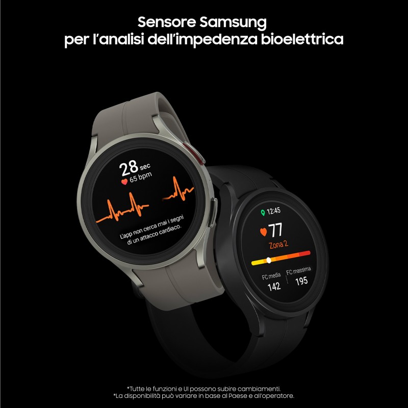 Samsung Galaxy Watch5 Pro Smartwatch Scocca in Titanio 45mm Memoria 16GB Gray Titanium