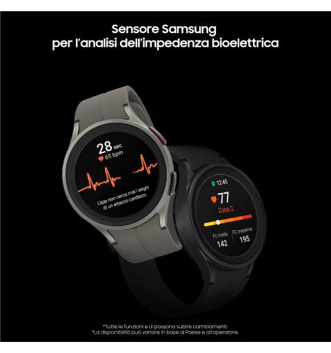 Samsung Galaxy Watch5 Pro Smartwatch Scocca in Titanio 45mm Memoria 16GB Black Titanium