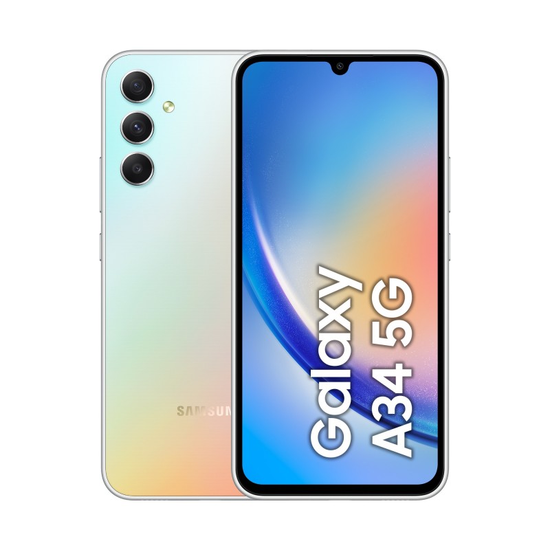 Samsung Galaxy A34 5G 16,8 cm (6.6 Zoll) Dual-SIM Android 13 USB Typ-C 6 GB 128 GB 5000 mAh Silber