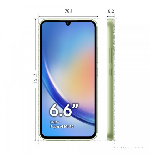 Samsung Galaxy A34 5G 16.8 cm (6.6") Dual SIM Android 13 USB Type-C 6 GB 128 GB 5000 mAh Lime