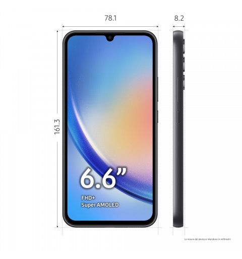 Samsung Galaxy A34 5G 16.8 cm (6.6") Dual SIM Android 13 USB Type-C 6 GB 128 GB 5000 mAh Graphite