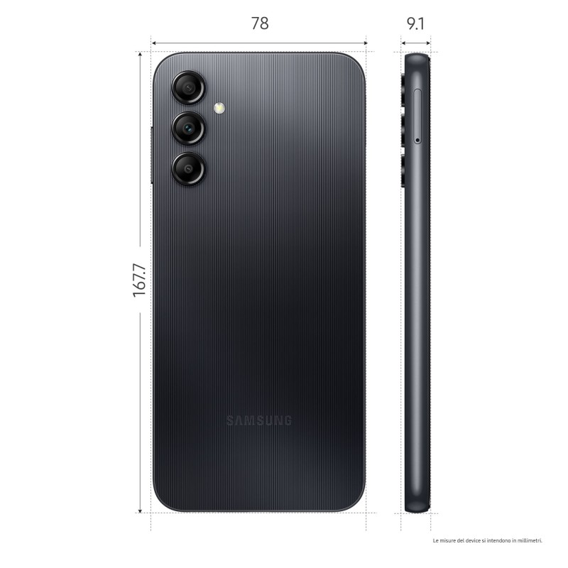 Samsung Galaxy A14 16,8 cm (6.6") Double SIM Android 13 4G USB Type-C 4 Go 128 Go 5000 mAh Noir