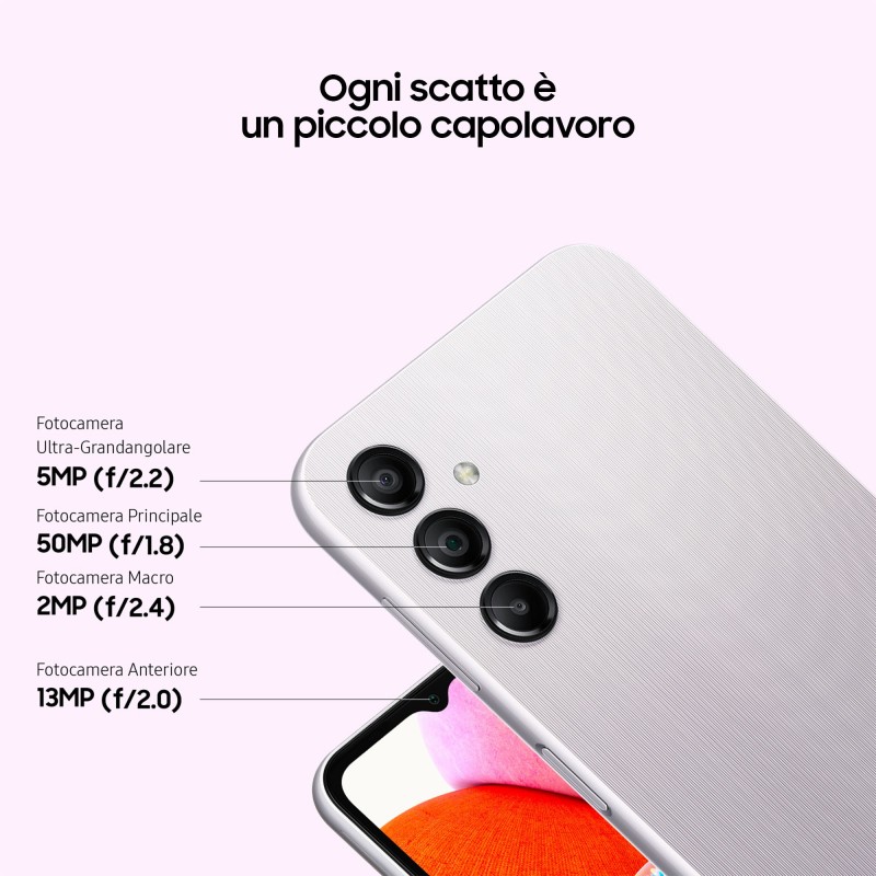 Samsung Galaxy A14 16,8 cm (6.6") SIM doble Android 13 4G USB Tipo C 4 GB 128 GB 5000 mAh Plata