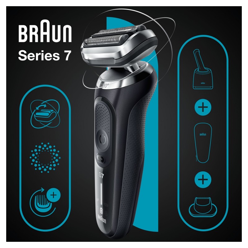 Braun Series 7 71-N7200cc Folienschaber Trimmer Schwarz