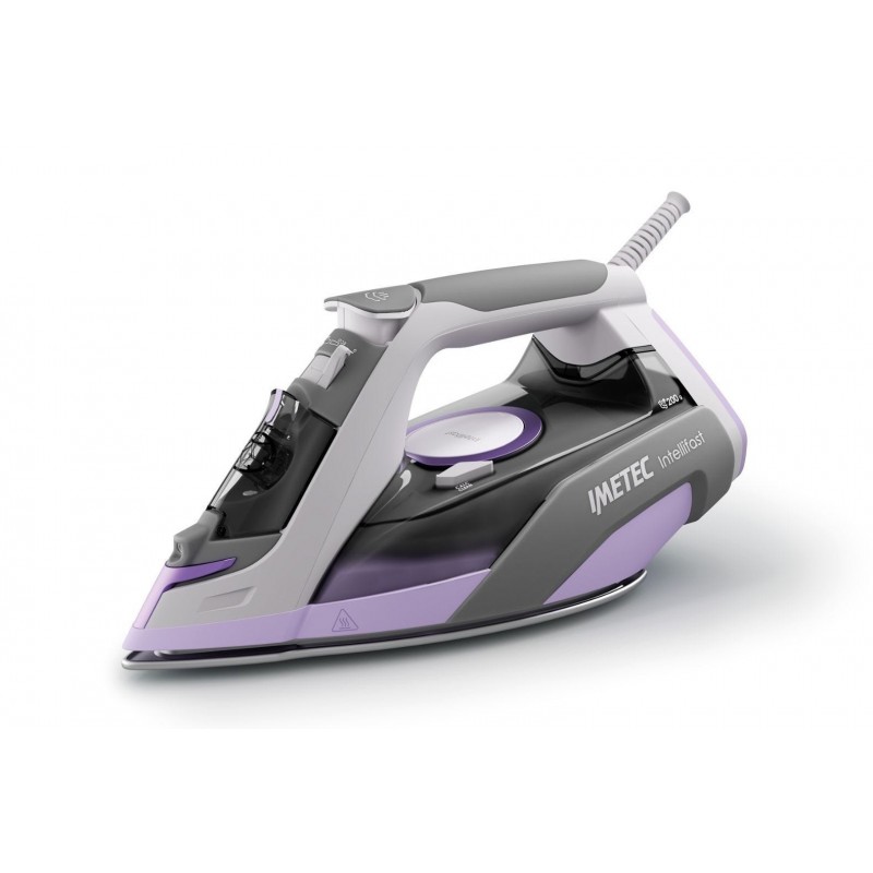 Imetec Intellifast Dry & Steam iron Ceramic soleplate 2400 W Grey, Purple