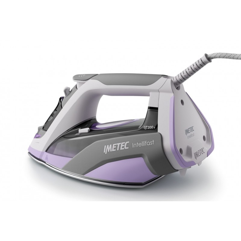 Imetec Ferro a vapore Intellifast, Tecnologia Intelli System, Piastra Ceramic Diamond, 2400 W, Colpo Vapore 200 g