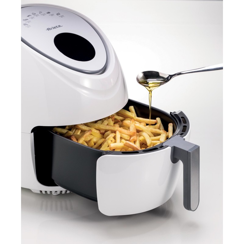 Ariete 4618 03 Unique 5,5 L Autonome 1800 W Friteuse d’air chaud Acier inoxydable, Blanc