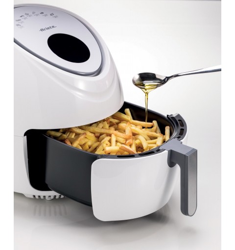Ariete 4618 03 Single 5.5 L Stand-alone 1800 W Hot air fryer Stainless steel, White